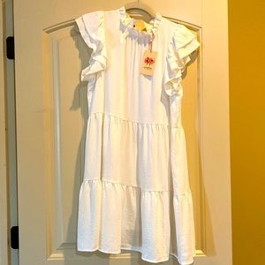 Adorable white comfy boutique dress